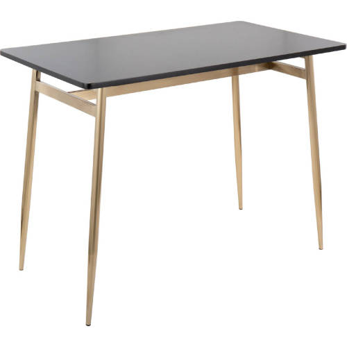 Marcel Counter Dining Table in Gold & Black Wood